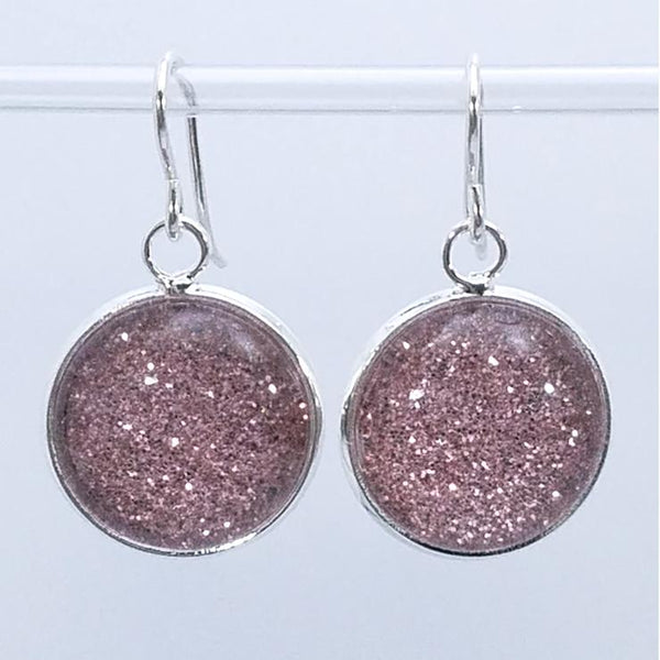 Shimmer Blush Drop Earrings